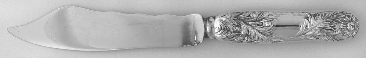 Chrysanthemum (Sterling, 1880) Old Style Indiv  Hollw Fish Knife Wsterling Blade by Tiffany & CO SILVER-1