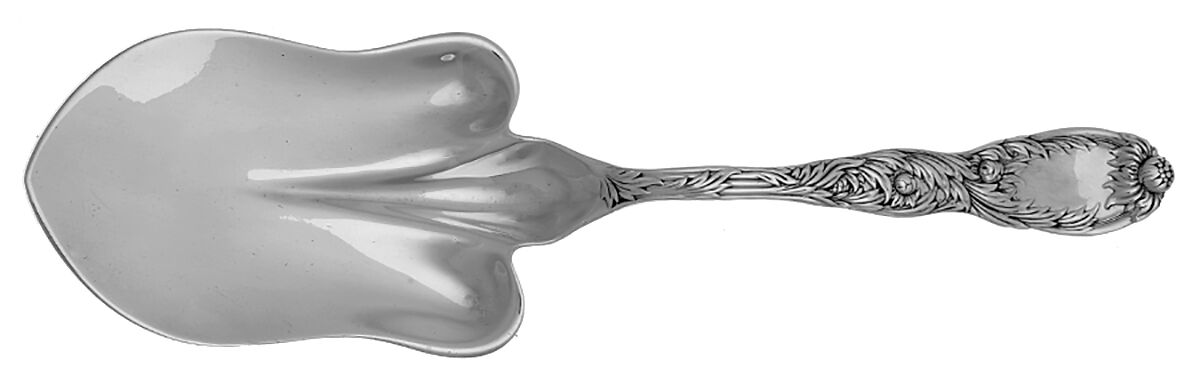 Chrysanthemum (Sterling, 1880) Solid Leaf-Shape Pastry Server by Tiffany & CO SILVER-1