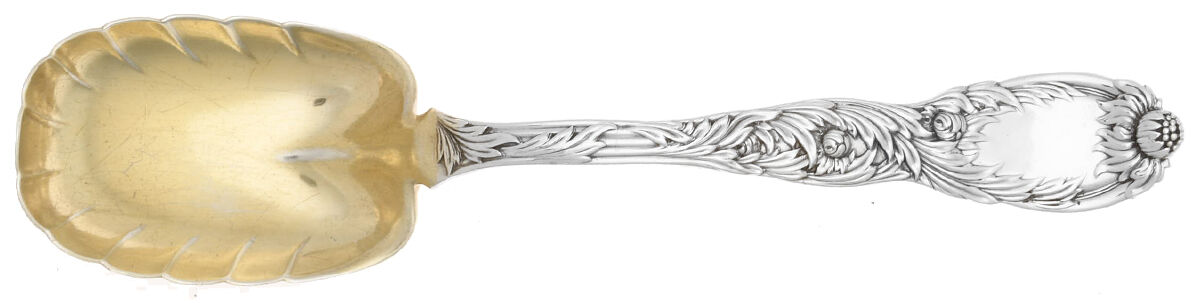Chrysanthemum (Sterling, 1880) Large Preserve Spoon by Tiffany & CO SILVER-1