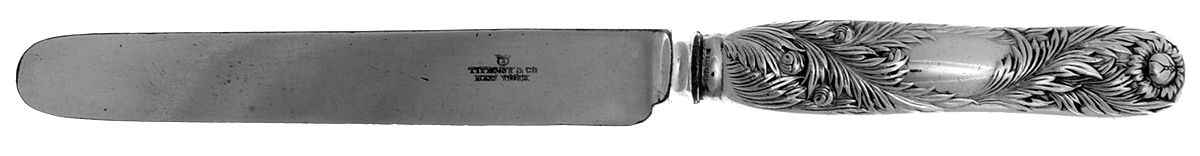 Chrysanthemum (Sterling, 1880) Blunt Hollow Table Knife with Bolster by Tiffany & CO SILVER-1