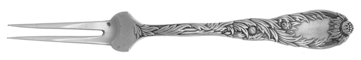 Chrysanthemum (Sterling, 1880) Individual Solid Fruit Fork by Tiffany & CO SILVER-1