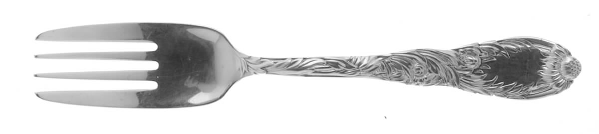 Chrysanthemum (Sterling, 1880) Pastry Fork by Tiffany & CO SILVER-1