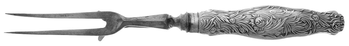 Chrysanthemum (Sterling, 1880) Large Stainless-Prong Roast Carving Fork by Tiffany & CO SILVER-1