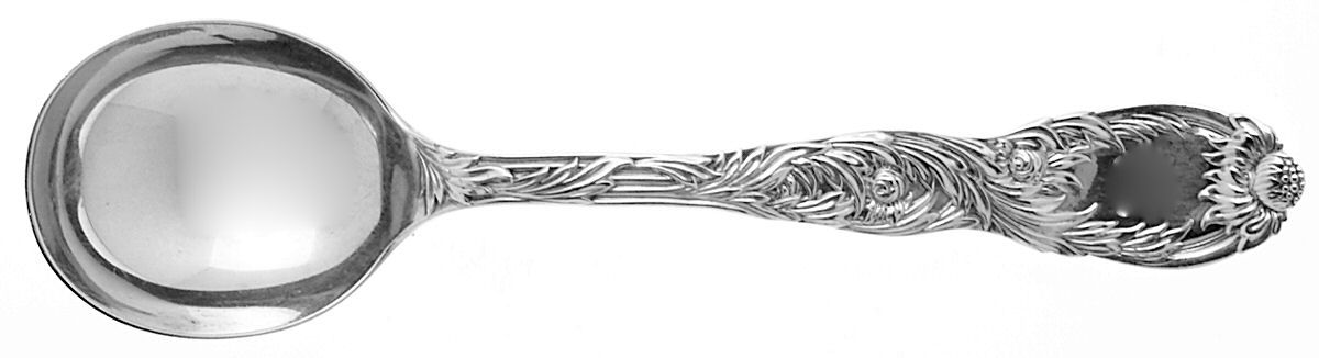 Chrysanthemum (Sterling, 1880) Round Bowl Soup Spoon (Gumbo) by Tiffany & CO SILVER-1
