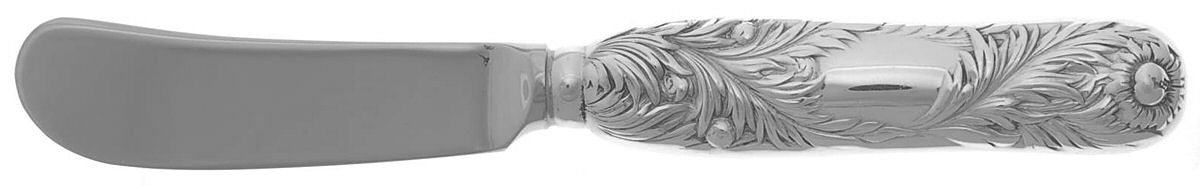 Chrysanthemum (Sterling, 1880) Butter Spreader Hollow Hdl-Paddle/Stainless Blade by Tiffany & CO SILVER-1