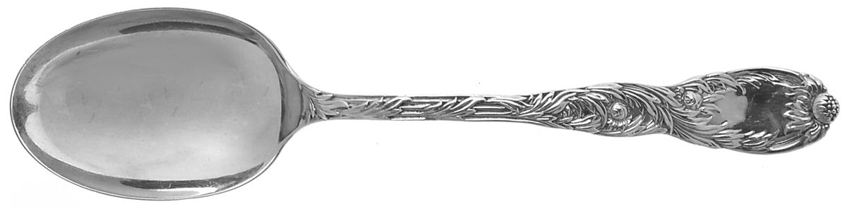 Chrysanthemum (Sterling, 1880) Vegetable Serving Spoon (Solid) by Tiffany & CO SILVER-1