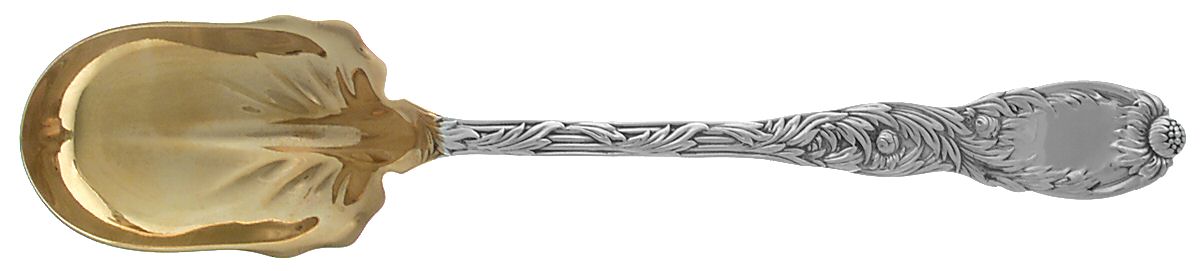Chrysanthemum (Sterling, 1880) Solid Salad Serving Spoon by Tiffany & CO SILVER-1