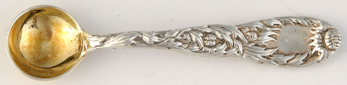 Chrysanthemum (Sterling, 1880) Individual Salt Spoon by Tiffany & CO SILVER-1