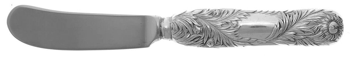Chrysanthemum (Sterling, 1880) Butter Spreader Hollow Hdl-Paddle/Stainless Blade by Tiffany & CO SILVER-1