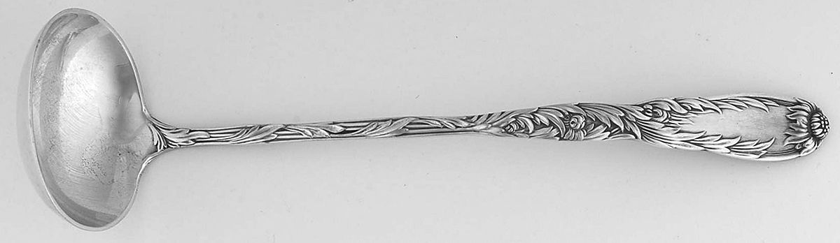 Chrysanthemum (Sterling, 1880) Solid Piece Cream Ladle by Tiffany & CO SILVER-1