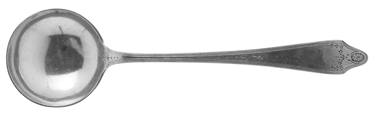 Clinton Engraved (Sterling, No Monograms) Round Bowl Soup Spoon (Bouillon) by Tiffany & CO SILVER-1