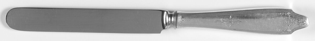 Clinton Engraved (Sterling, No Monograms) Dessert/Tea Knife with Stainless Blade by Tiffany & CO SILVER-1