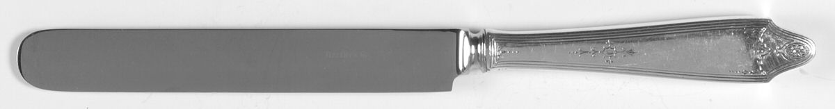 Clinton Engraved (Sterling, No Monograms) Blunt Hollow Knife with Bolster by Tiffany & CO SILVER-1
