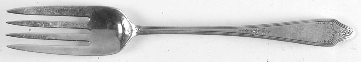 Clinton Engraved (Sterling, No Monograms) Pastry Fork by Tiffany & CO SILVER-1