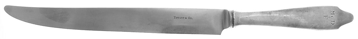 Clinton (Sterling, 1912, M-T-C Stamp) Large Stainless Blade Roast Carving Knife by Tiffany & CO SILVER-1