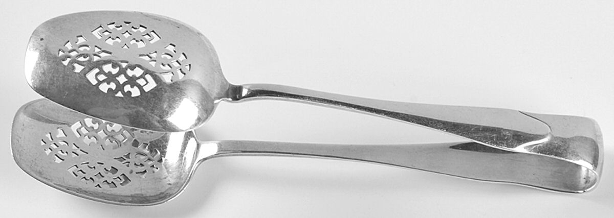 Clinton (Sterling, 1912, M-T-C Stamp) Large Ice Serving Tongs with Bowl Tips by Tiffany & CO SILVER-1