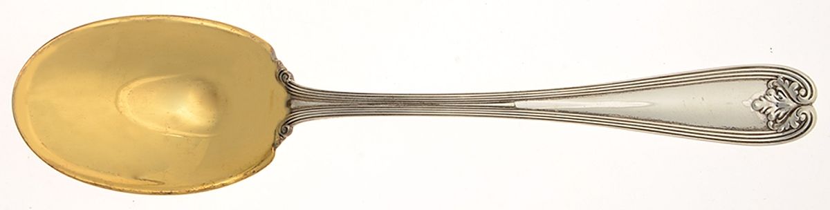 Colonial (Sterling, 1895) Seafood Serving Spoon Solid Piece by Tiffany & CO SILVER-1