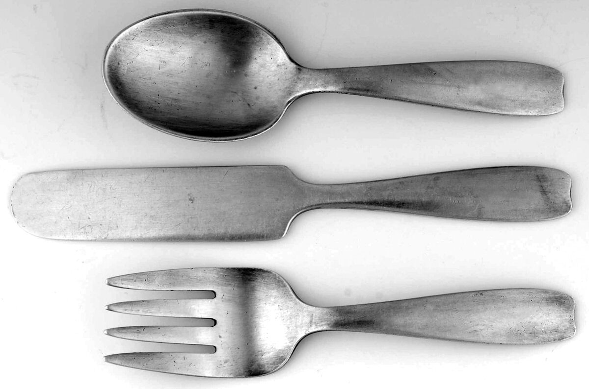 Cordis (Sterling, 1958) BABY SET-3PC (BabyFork,BabySpoon & BabyKnifeSolid) by Tiffany & CO SILVER-1