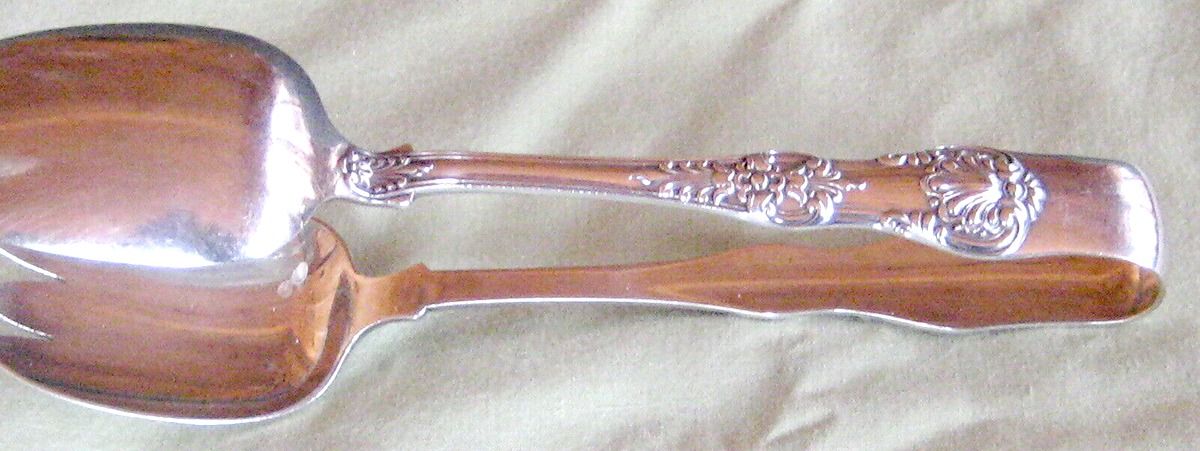 English King (Sterling, 1885, No Monograms) Large Ice Serving Tongs with Bowl Tips by Tiffany & CO SILVER-1