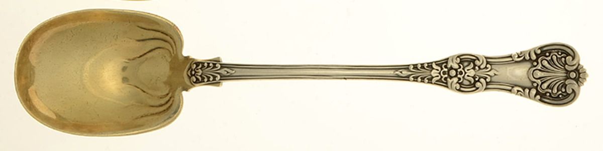 English King (Sterling, 1885, No Monograms) Seafood Serving Spoon Solid Piece by Tiffany & CO SILVER-1