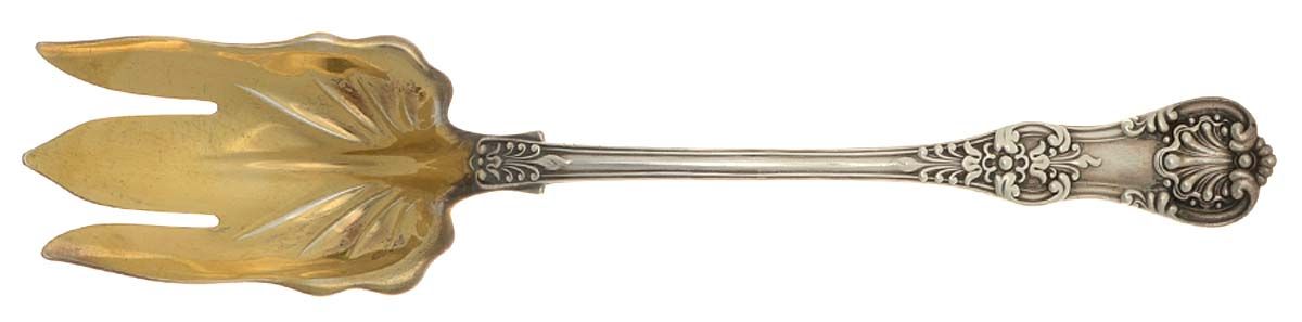 English King (Sterling, 1885, No Monograms) Solid Salad Serving Fork by Tiffany & CO SILVER-1