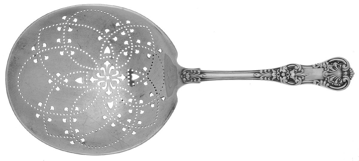 English King (Sterling, 1885, No Monograms) Pierced Saratoga Chips Server by Tiffany & CO SILVER-1