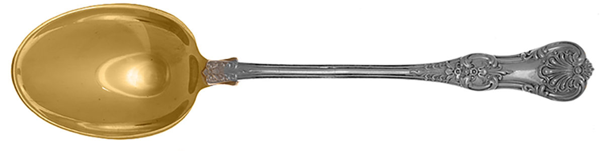English King (Sterling, 1885, No Monograms) Vegetable Serving Spoon (Solid) by Tiffany & CO SILVER-1