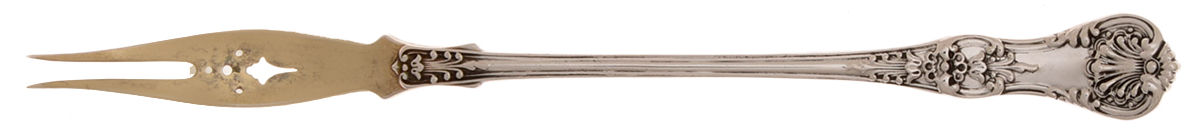 English King (Sterling, 1885, No Monograms) Long Handle Olive Fork by Tiffany & CO SILVER-1