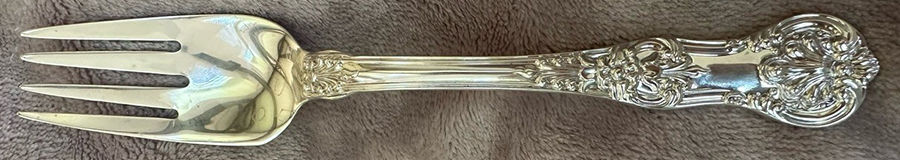 English King (Sterling, 1885, No Monograms) Individual Solid Fish Fork by Tiffany & CO SILVER-1