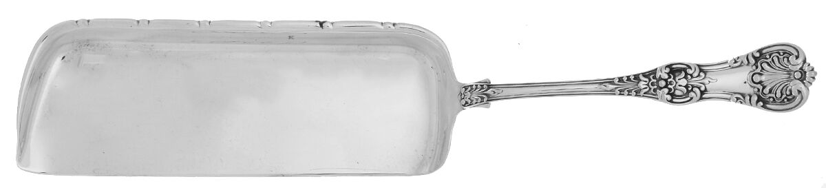 English King (Sterling, 1885, No Monograms) Large Flat Handle Crumb Knife/Crumber by Tiffany & CO SILVER-1