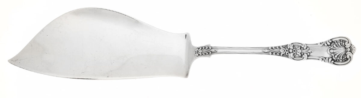 English King (Sterling, 1885, No Monograms) Large Solid Fish Serving Knife by Tiffany & CO SILVER-1