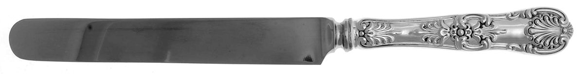 English King (Sterling, 1885, No Monograms) Blunt Hollow Handle Knife W/Bolster by Tiffany & CO SILVER-1