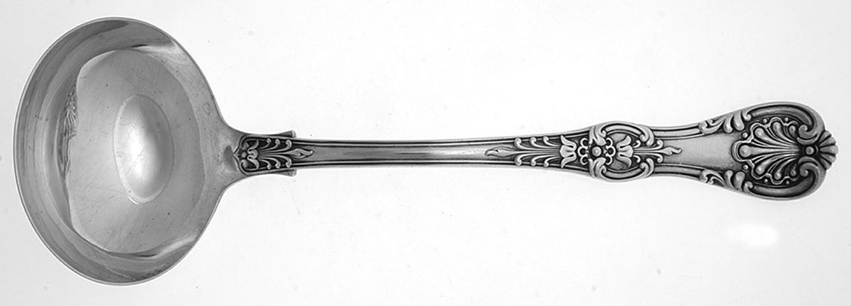 English King (Sterling, 1885, No Monograms) Solid Soup Ladle by Tiffany & CO SILVER-1