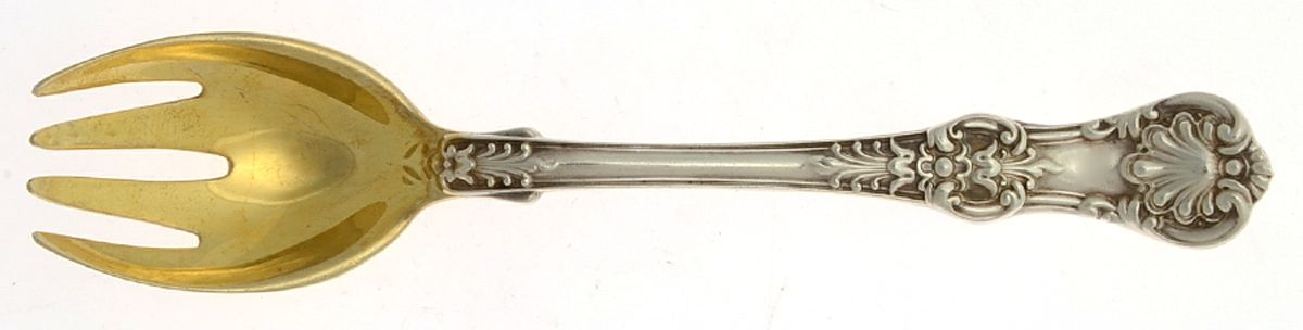 English King (Sterling, 1885, No Monograms) Ice Cream Fork by Tiffany & CO SILVER-1