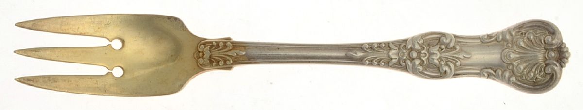 English King (Sterling, 1885, No Monograms) 3-Tine Salad Fork by Tiffany & CO SILVER-1