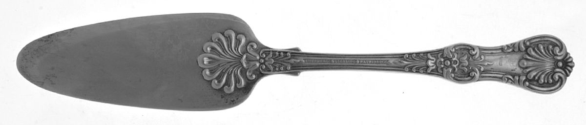 English King (Sterling, 1885, No Monograms) Solid Cheese Server by Tiffany & CO SILVER-1