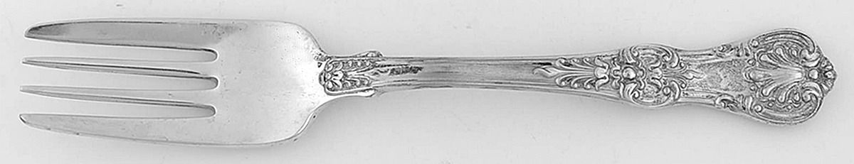 English King (Sterling, 1885, No Monograms) Dessert Fork by Tiffany & CO SILVER-1