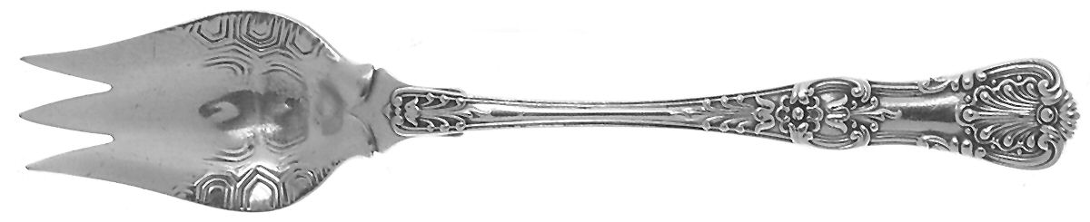 English King (Sterling, 1885, No Monograms) Large Individual Terrapin Fork by Tiffany & CO SILVER-1