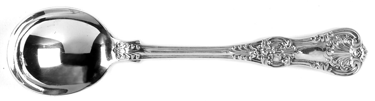 English King (Sterling, 1885, No Monograms) Round Bowl Soup Spoon (Gumbo) by Tiffany & CO SILVER-1
