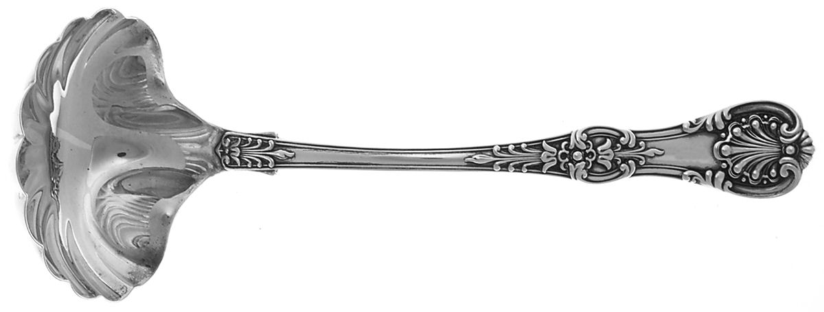 English King (Sterling, 1885, No Monograms) Oyster Ladle with Hemispherical Bowl by Tiffany & CO SILVER-1