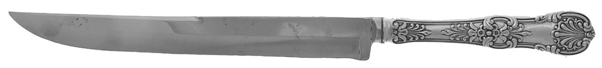 English King (Sterling, 1885, No Monograms) Large Stainless Blade Roast Carving Knife by Tiffany & CO SILVER-1