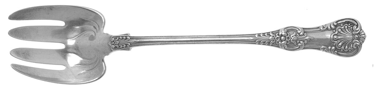 English King (Sterling, 1885, No Monograms) Seafood Serving Fork Solid Piece by Tiffany & CO SILVER-1