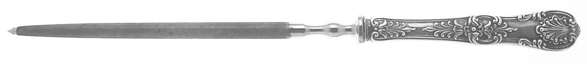 English King (Sterling, 1885, No Monograms) Large Roast Steel Rod Knife Sharpener by Tiffany & CO SILVER-1