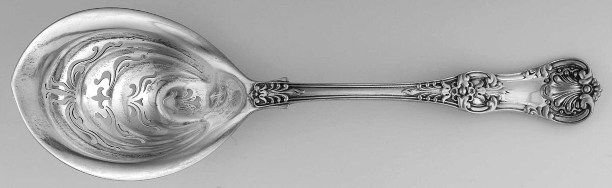 English King (Sterling, 1885, No Monograms) Ice Serving Spoon Large by Tiffany & CO SILVER-1