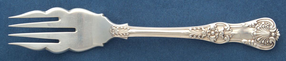 English King (Sterling, 1885, No Monograms) Pastry Fork Variant by Tiffany & CO SILVER-1