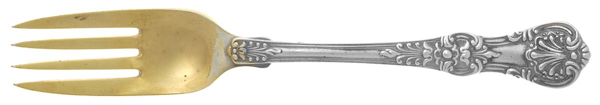 English King (Sterling, 1885, No Monograms) Pastry Fork by Tiffany & CO SILVER-1