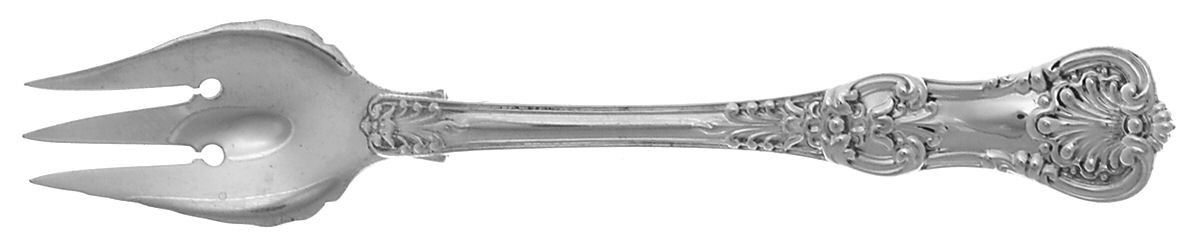 English King (Sterling, 1885, No Monograms) 3 Tine Pastry Fork by Tiffany & CO SILVER-1