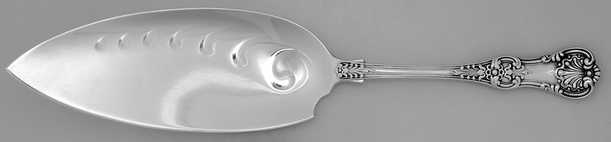 English King (Sterling, 1885, No Monograms) Large Solid Fish Serving Knife by Tiffany & CO SILVER-1