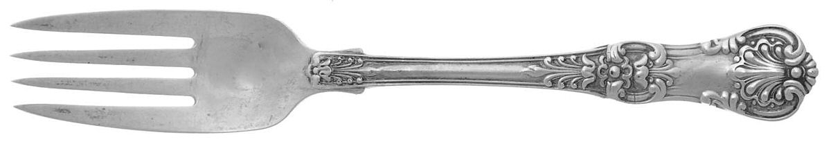 English King (Sterling, 1885, No Monograms) Pastry Fork by Tiffany & CO SILVER-1