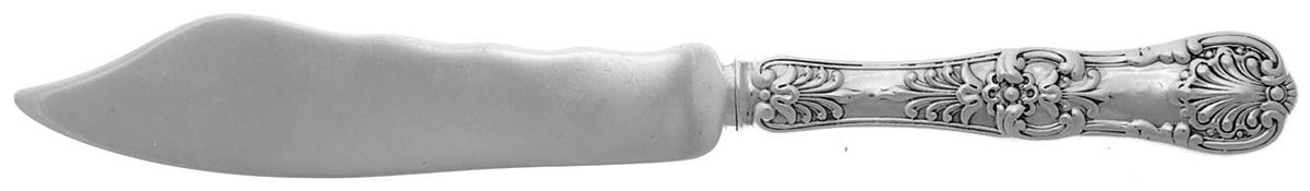 English King (Sterling, 1885, No Monograms) Old Style Indiv  Hollw Fish Knife Wsterling Blade by Tiffany & CO SILVER-1